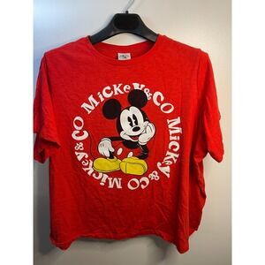 Disney Mickey Mouse Womens Shirt Size 2XL (Red)